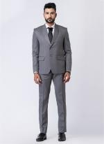 Polyster Tr Grey Party Wear Formal Blazer With Trouser